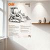 CASE 485 Raupenlader 1970er-80er Jahre Vintage Metallschild - Industriemaschinen Dekoration für Garage Werkstatt Wandkunst Blechposter 12x18 Zoll