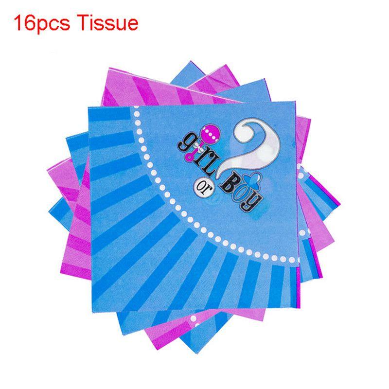 Baby Gender Reveal Party Decoration Boy Or Girl Disposable Tableware Pink Blue