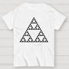 Sierpinski-Dreieck Fraktal Unisex 100% Baumwolle Sommer Lässig Kühl Locker T-Shirt