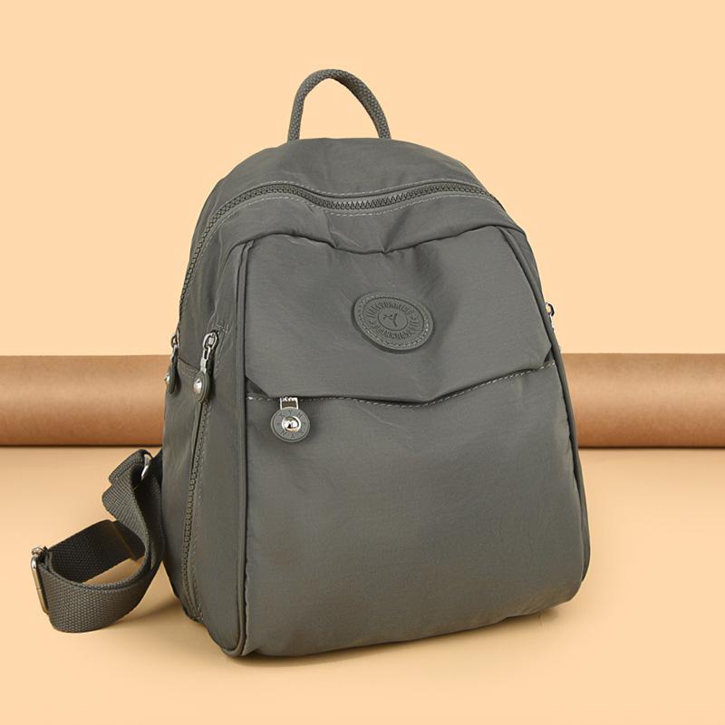 Large Capacity Student Schoolbag Women's Backpack Lightweight Water-repellent Nylon Commuter Travel Bag