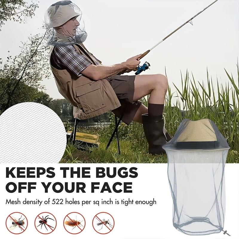 Extra-Large Mosquito Head Net with Face Mask–Heavy-Duty Fine Mesh Bug Protection,Compatible with Hats&Helmets,Ideal for Fishing