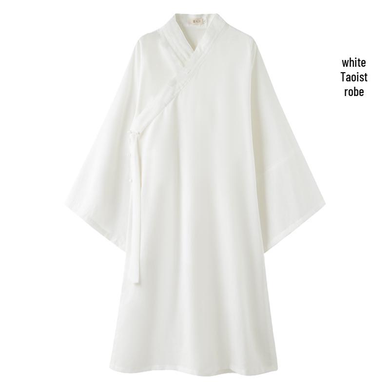 Ming-Style Unisex Hanfu: Loose Long Taoist Robe & Vest Cloak