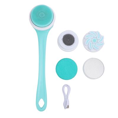 Electric Body Brush Multifunctional Long Handle Shower Brush Water Resistant Electric Shower