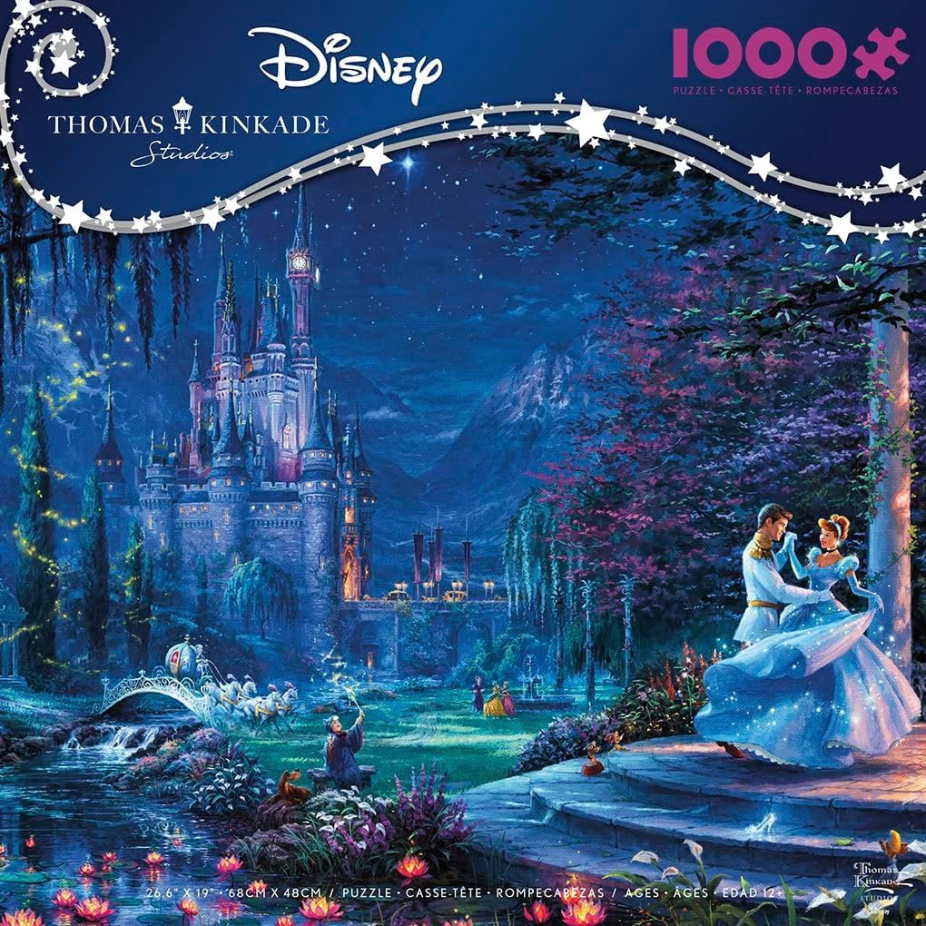 Ceaco Thomas Kinkade Disney Cinderella Dancing in the Starlight 1000 Piece Jigsaw Puzzle - - - - -