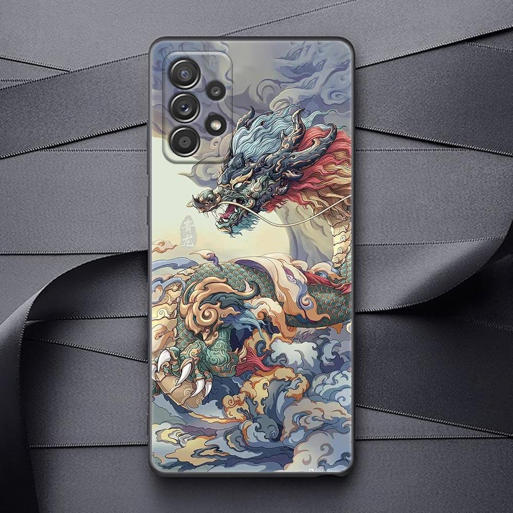 

Чехол для телефона с рисунком дракона для Samsung Galaxy A32 A33 A31 A23 A22 A21S A13 A12 A11 A03 A02, силиконовые чехлы, чехлы с изображением тигров и птиц в стиле аниме Samsung A33 5G
