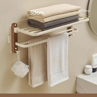 Cmaos Folding Wall-Mounted Towel and Storage Shelf
