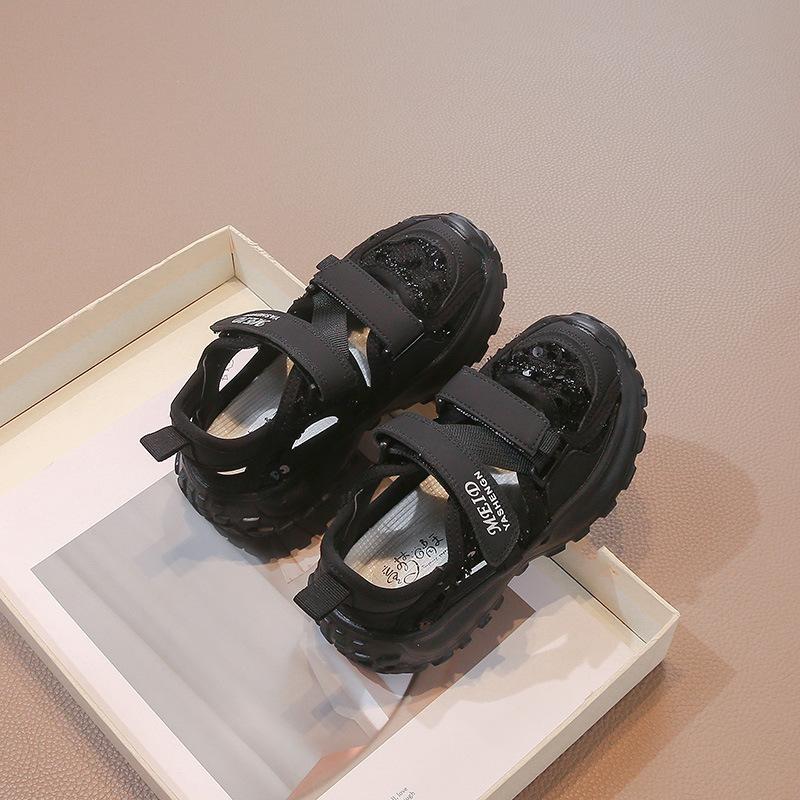 Girls Sandals Summer 2025 New Children's Sports Sandals Bag Head Spring and Autumn Older Children's Net Shoes Girls Beach Shoes