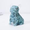 Charming Wangcai French Bulldog Figurine: Crystal Chip Stone Resin Craft