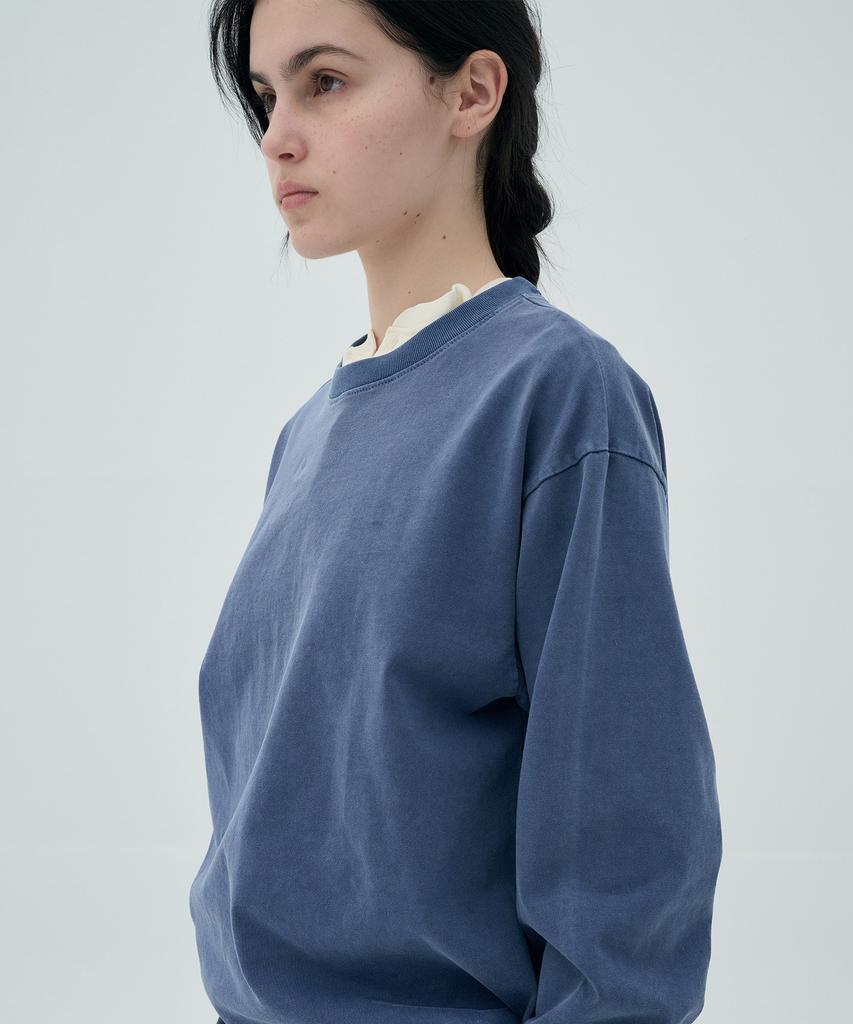 Jeonggamseutyudio Pigment Dyed Round Neck Long Sleeve_4 Color