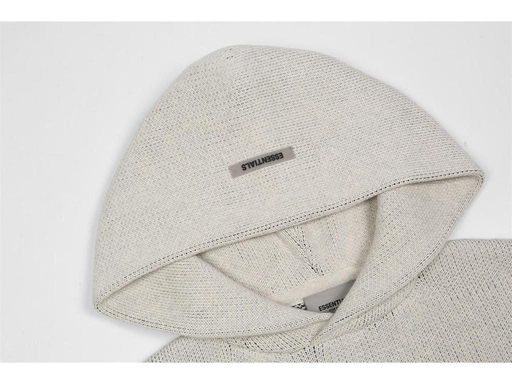 ESSENTIALS Unisex Codzienna Bluza z Kapturem z Dzianiny z Napisem