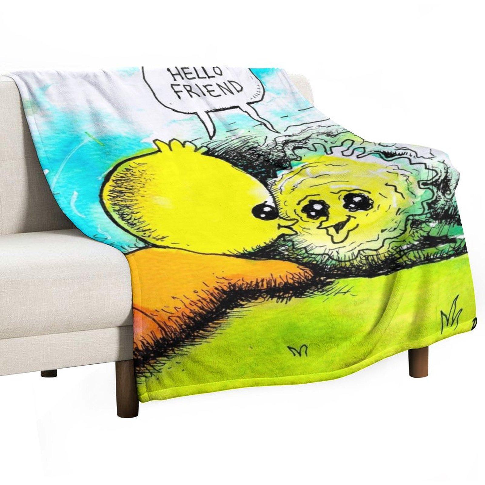 Hello Friend Throw Blanket Fashion Sofas Sofa Quilt warm winter Bed linens Blankets 30x40in