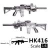 1:6 Scale Toy Mini Gun Model M134 MG42 AK47 98K Rifle Puzzles Building Bricks Assembly Scene Sandpan Game Toy