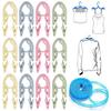 Hengshao Folding Hangers, Travel Hangers with 1 Clothesline, Portable, Lightweight, Foldable, Multifunctional, Space-Saving, Travel, Business Trip, Co