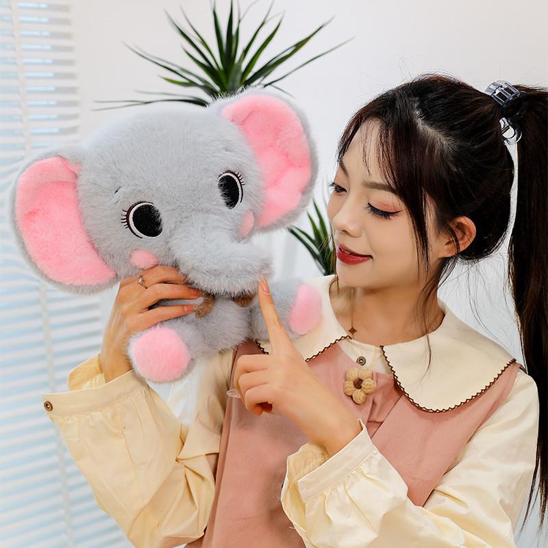 Plush Elephant Toy Cute Cartoon Accessory Ornament Children Birthday Presents