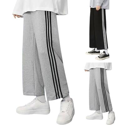 Pánske ležérne nohavice na jar a jeseň, univerzálne, so sťahovacou šnúrkou, voľné, rovné, športové, deväťbodové