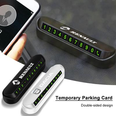 1Pcs Car Temporary Parking Card Phone Number Card Plate Sticker For Dacia Kangoo 2 Koleos 1 Modus Kadjar Captur Megane 1 2 3 4