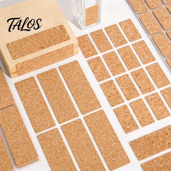 Multi Piece Cork Label Set Self-Adhesive Labels, Waterproof Stickers with Retro Wood Texture, Spice Jar Labels Removable Writable Tags for Jars