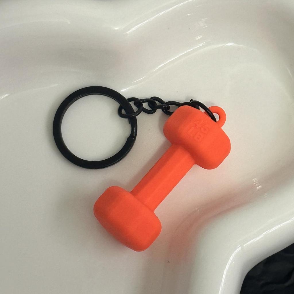 Miu Series Dumbbell Plate Keychain: Trendy Fitness Accessory & Sports Jewelry Gift
