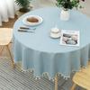 with Tassel Cotton Linen Tablecloth TPU Table Mat Table Decor Dining Table Cover  Home Decoration