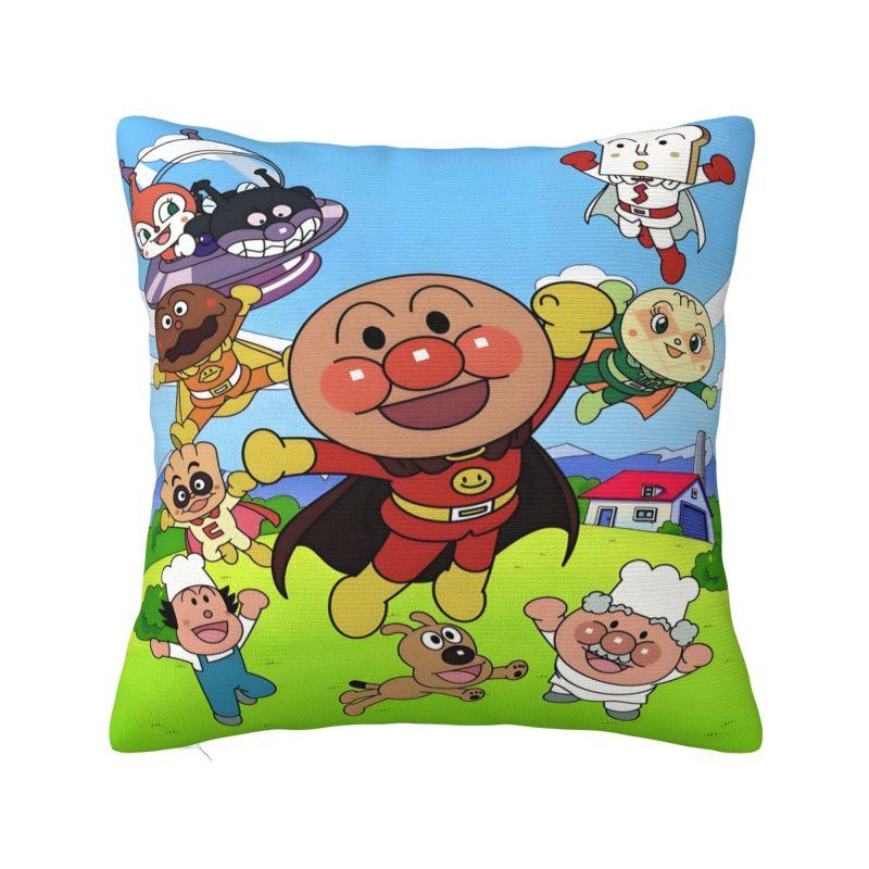 

Custom Anpanmans Anime Cushion Cover Manga Cartoon Velvet Modern Throw Pillow 30cmx30cm
