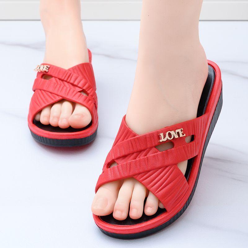 Ladies' Summer Non Slip Slippers New Fashionable Women's Thick Soled Home and Indoor