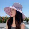 Drawstring Fisherman's Hat Children Spring and Summer Big Edge UV Protection Sun Hat Outdoor Beach Breathable Hat