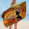 African Woman Beach Towel Bathroom Quick Dry Desert Geometric Sunblock Artworks Exotic Adult Towel for Yoga Camping Gym Hotel