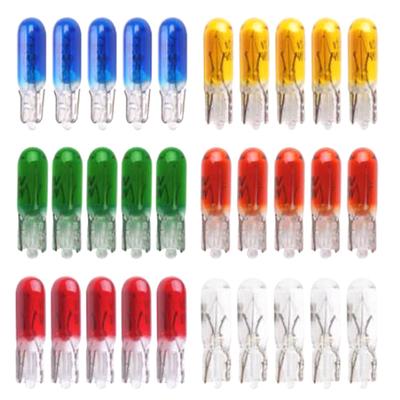 10Pcs T5 12V 1.2W Car Halogen Instrument Lights Dashboard Bulb Auto Interior