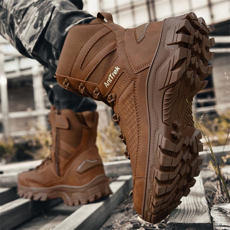 Herren Wüstenkampfstiefel, Outdoor Anti-Rutsch Taktische Stiefel, Wandern Wüste Jagdschuhe, Arbeitssicherheit Herrenstiefel, Militärstiefel