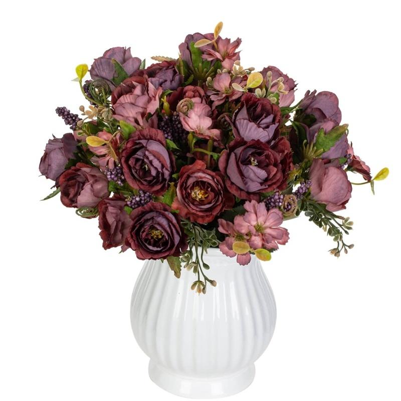 

Artificial Flower Silk Holding Rose Valentine s Wreath Wedding Bridal Bouquet Home Room Arrangement Vase Yard Decor Outdoor Gift 1PC червоний