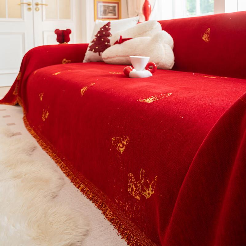 Handun Butterfly Festive Red Sofa Cover