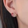 New Electroplated Gradient Color Diamond Black Swan Earrings for Women's Fashion Trend, High-end Temperament Earrings