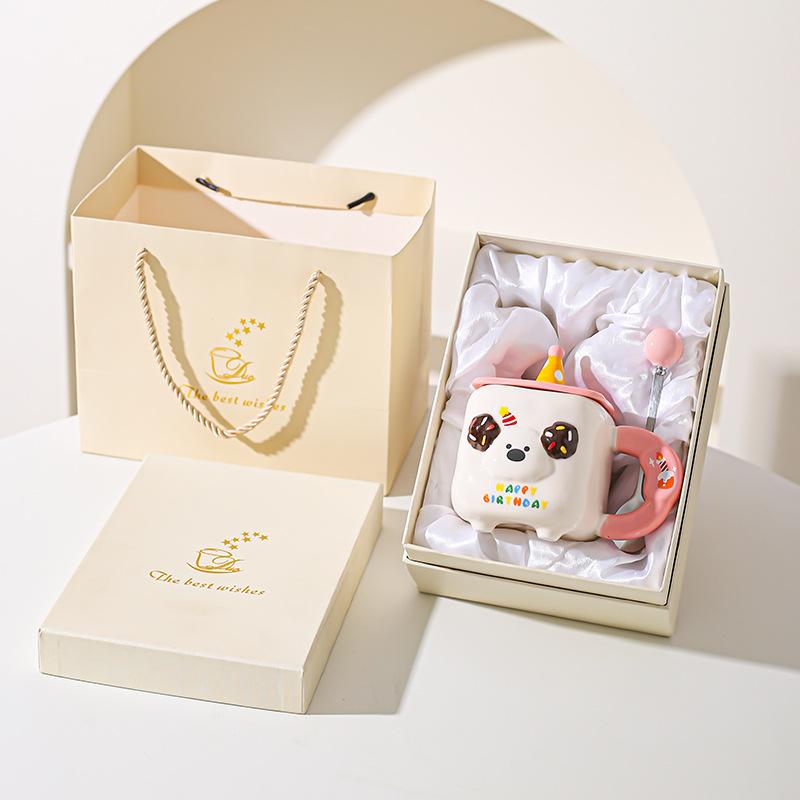 Cute Cartoon Cute Pet Animal Mug Souvenir Birthday Party Cute Ceramic Cup Household Milk Breakfast Cup