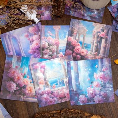Starry Sky Love Letter European-Style Collage Paper for DIY Journals - 4 Dreamy Retro Designs