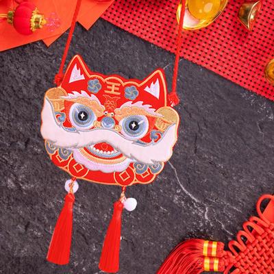 Chinese Year Purse Embroidery Crossbody Hanfu Bag Happy Mobile Phone Cosmetic Shoulder