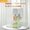 EOMMOE Figure Display Case [Magnetic Door] [UV Protection] Acrylic Display Case with Base and Mirrored Back, 40cm Wide x 30cm Deep x 30cm High