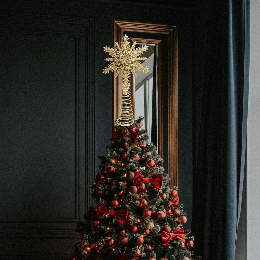 Tree Topper Gift ,Creative, Hollow Design, Christmas Decoration ,Decorative Ornament for Party Office Shop Holiday Decor Holiday