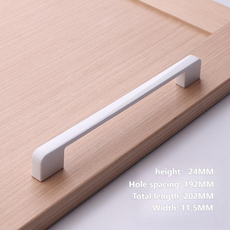 2/6/10pcs White Cabinet Handles & Knobs - Aluminium Alloy Modern Furniture Hardware for Kitchen/Closet/Cupboard/Drawer