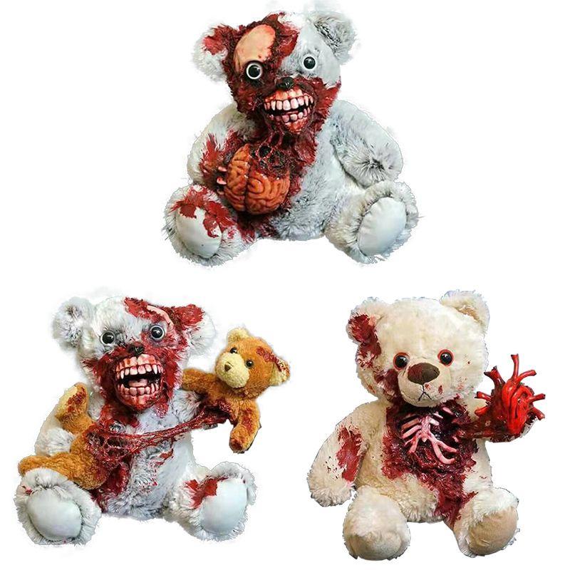 Halloween Bear Bloody Death Resin Statue Ornament Horror Toy Decor Sculpture