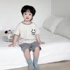 Girls' Summer Cotton Pajama Set - Breathable Cartoon Shorts and Round Neck Top