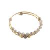 Crystal Moonstone Double-Layer Gold-Plated Bracelet - Elegant Fresh Style, Perfect for Best Friends