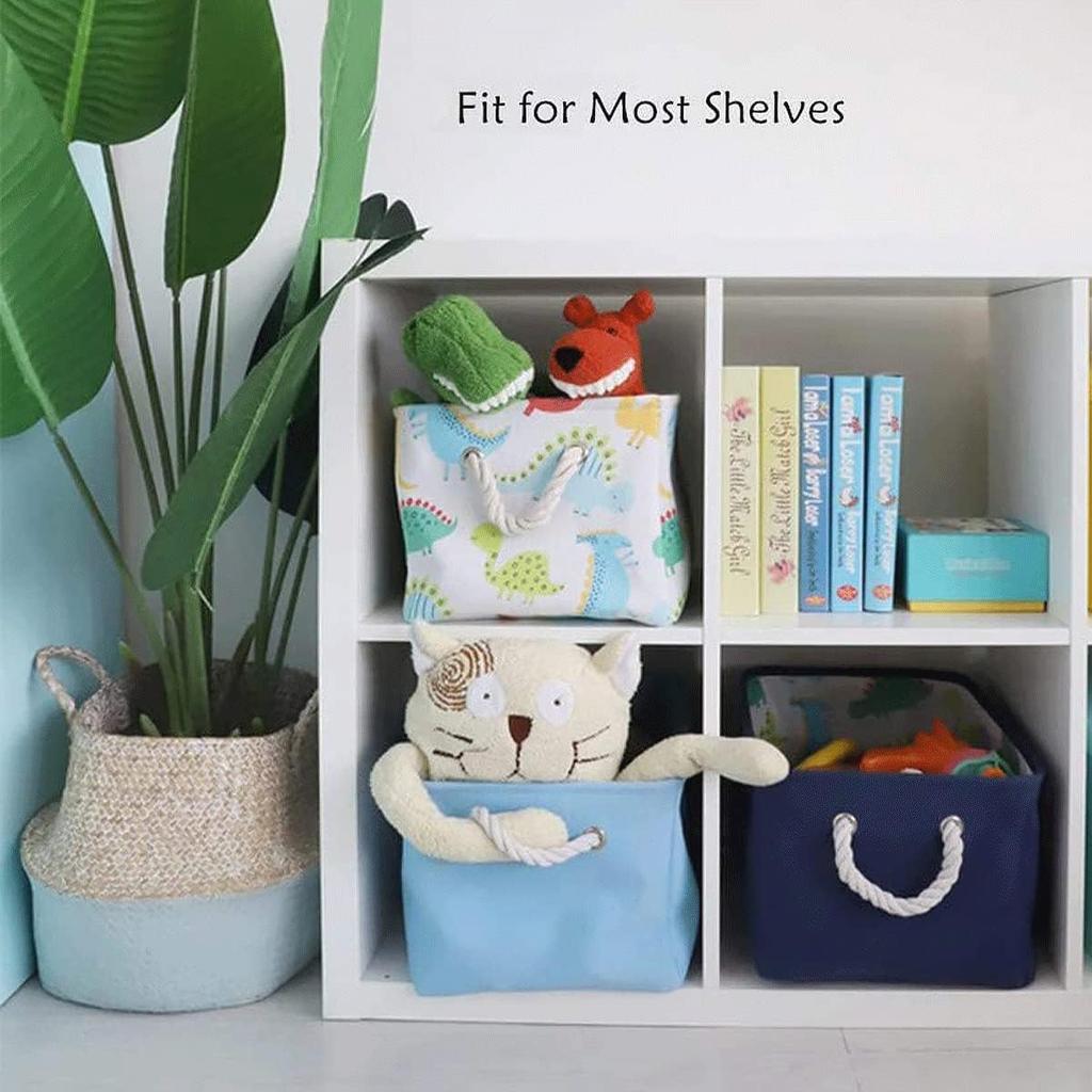 Storage Bins For Kids Young Boys Girl Nursery Hamper Canvas Laundry Basket Foldable Large Storage Baskets For Toys Books Clothes Gifts
