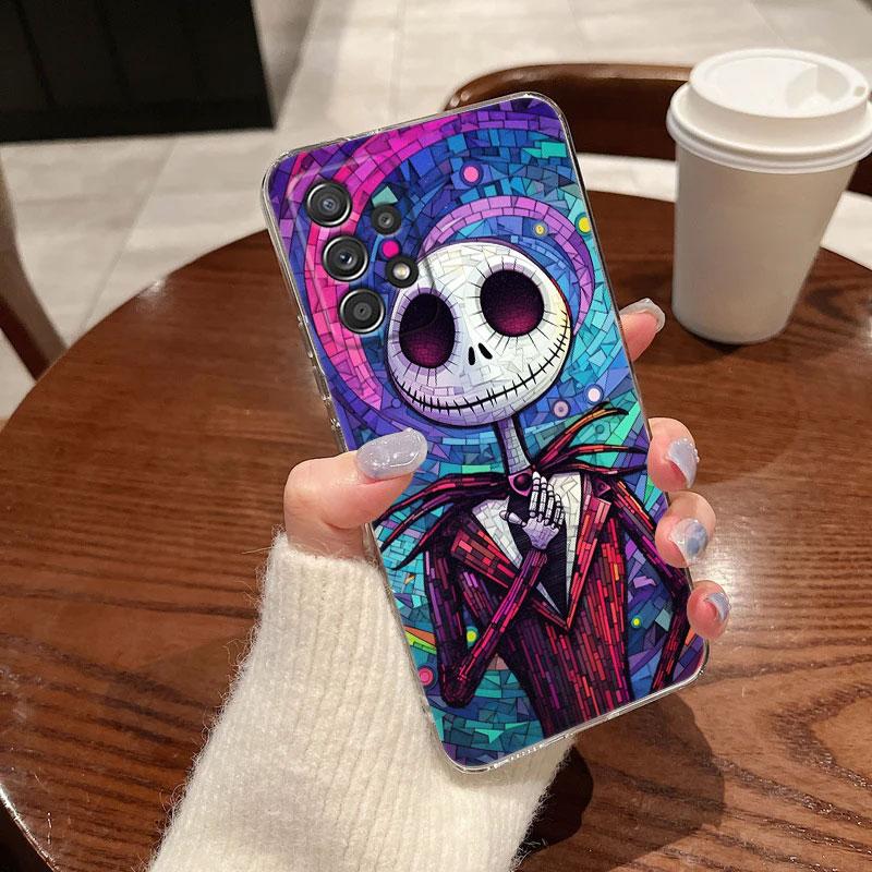 Klare Hülle für Samsung Galaxy A57 A37 A56 A36 A55 A54 A35 A26 A07 A17 A16 A06 A34 A15 Hülle The Nightmare Before Christmas Jack