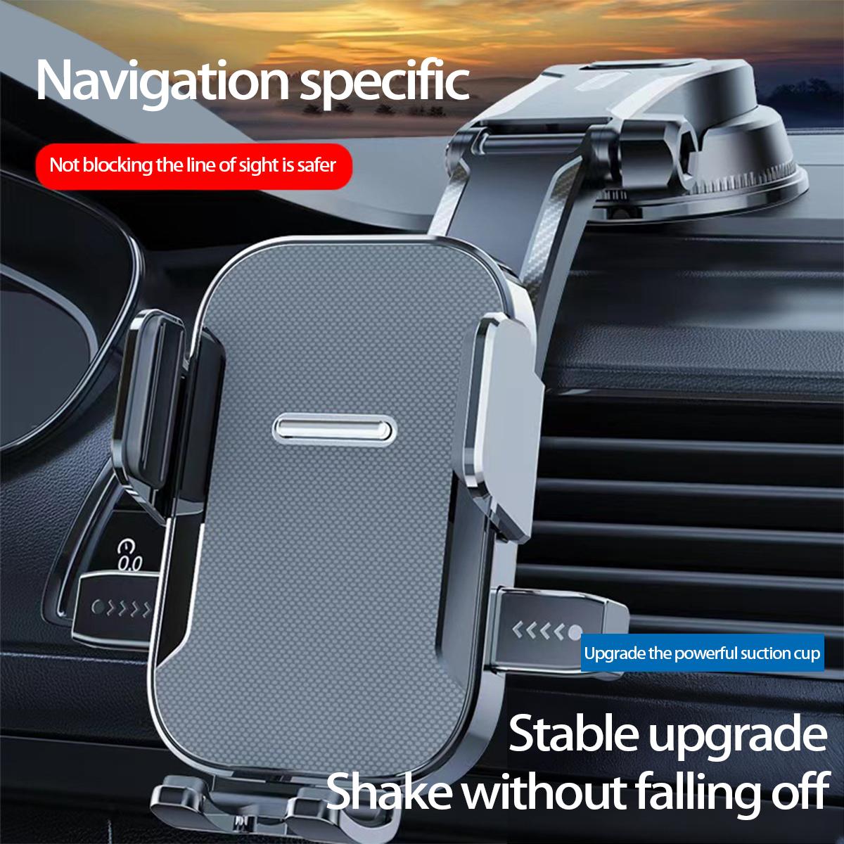 

Автомобильный держатель для мобильного телефона 2024 года, крепление для навигационной панели с автоматическим фиксатором и присоской.