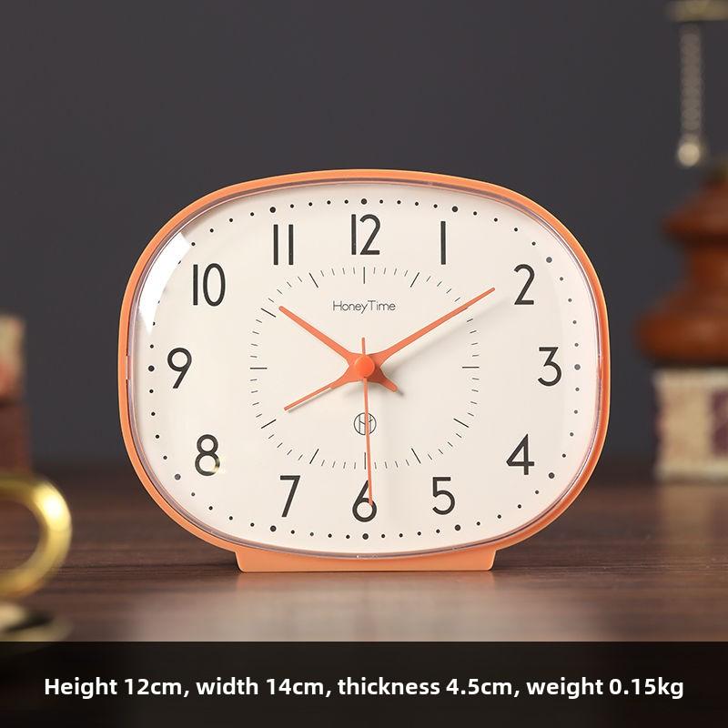 Mute Small Table Clock Household Vintage Desktop Decoration Bedroom Children's Students Creative Wake-up Device Desk Alarm Clock