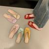 Premium soft bottom seaside beach one-word drag fashion flat bottom beautiful cool slippers women's wear 2025 summer new