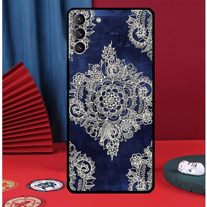 Moroccan Pattern Phone Case For Samsung Galaxy S25 S24 Ultra S9 S10 S20 S21 S22 S23 Plus S24 FE Back Cover