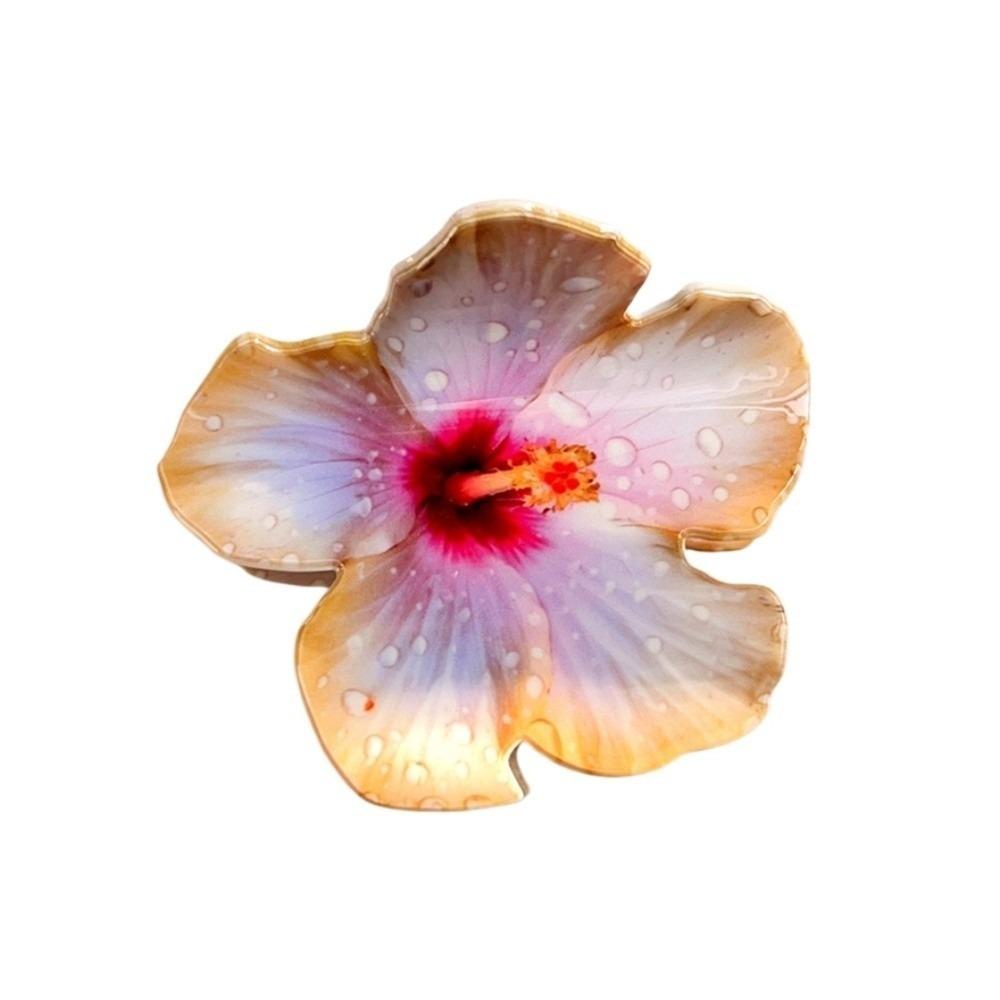 

Versatile Bohemian Claw Clip Acrylic Artificial Flower Headpiece Travel Decor жёлтый/фиолетовый
