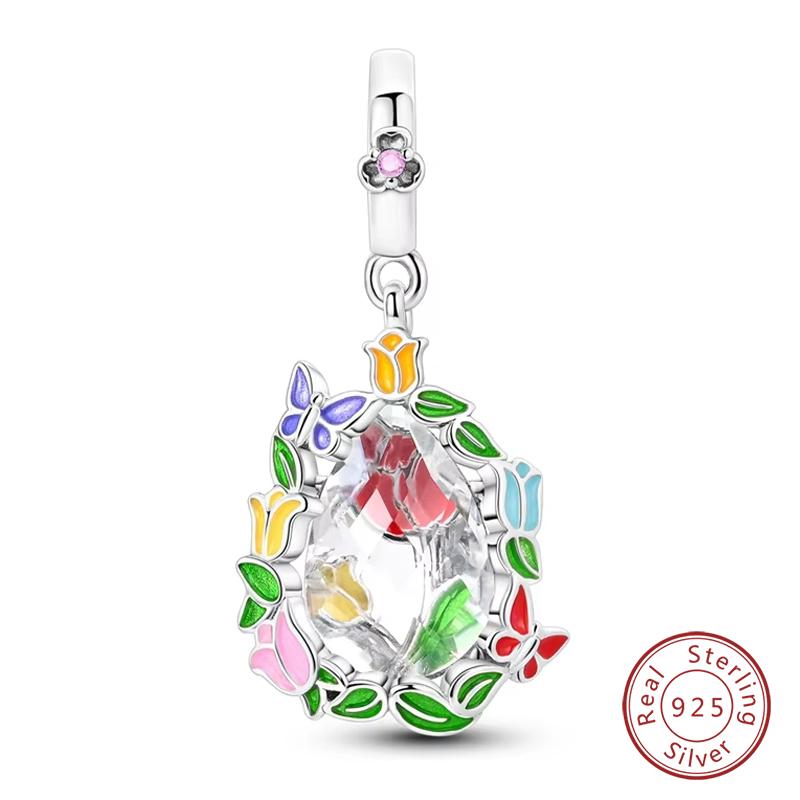 100% Copper Exquisite Cubic Zircon Butterfly Bee Ladybug Charms Bead Fit Qikaola Original Bracelet Fine Diy Jewelry