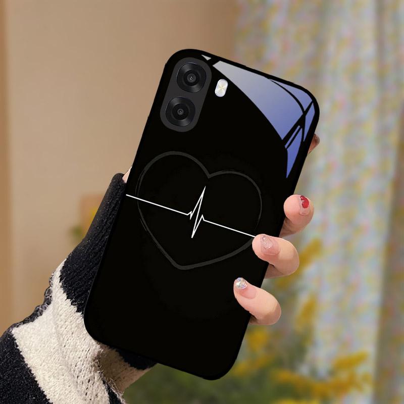 Per OPPO A6x Custodia in Vetro Protezione Fotocamera Vetro Temperato Custodia per Telefono Per Oppo A6X 4G 5G Cover Posteriore Lusso PC Rigido Antiurto Capa